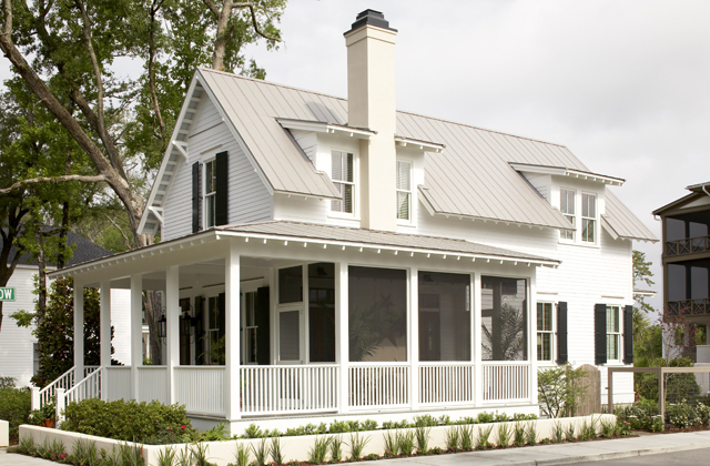 Traditional siding: lap siding southern home with wrap around porch
